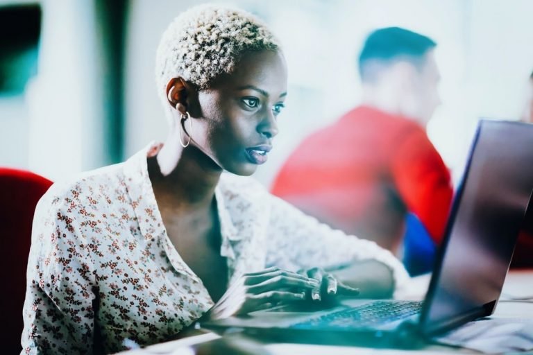woman at software house