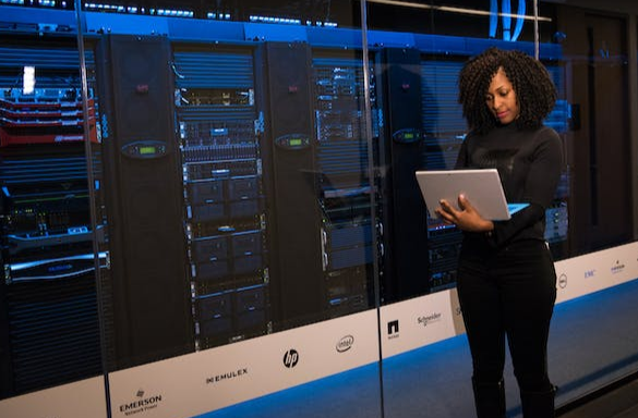 Is There a Way to Make Company Websites More Secure? 1 female Engineer at data center